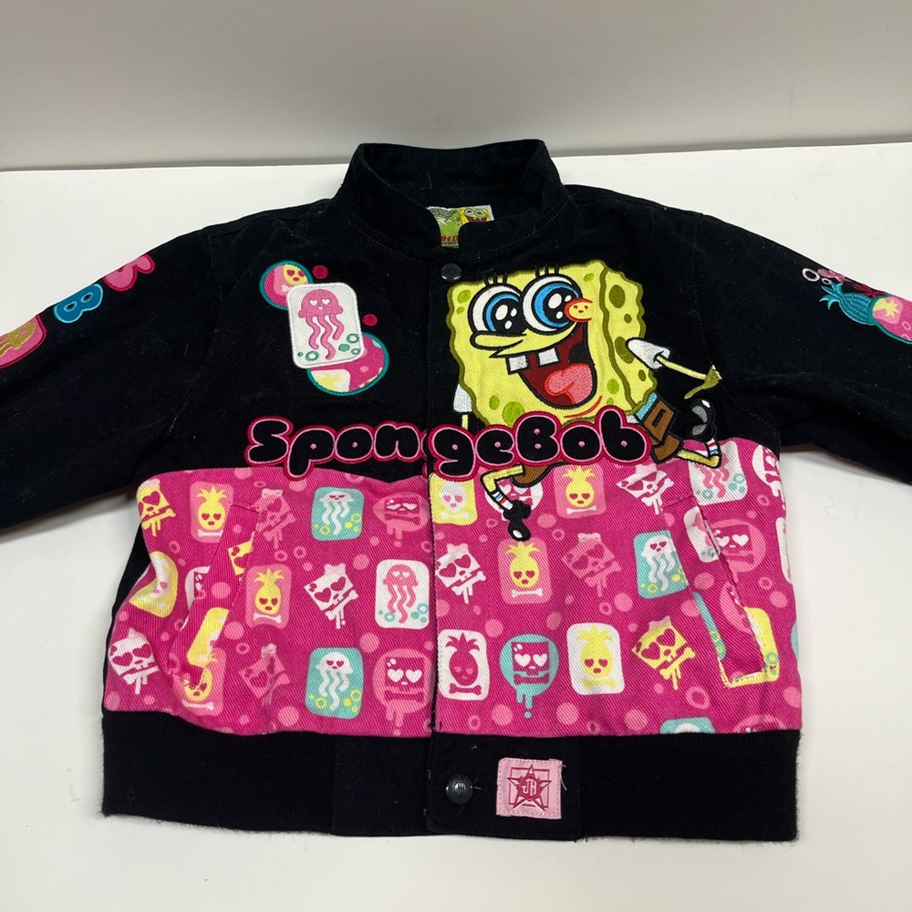Vintage JH Design SpongeBob SquarePants NASCAR Jacket